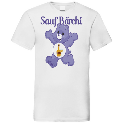 Sauf Bärchi - Glücksbärchi - Herren V-Neck Shirt White