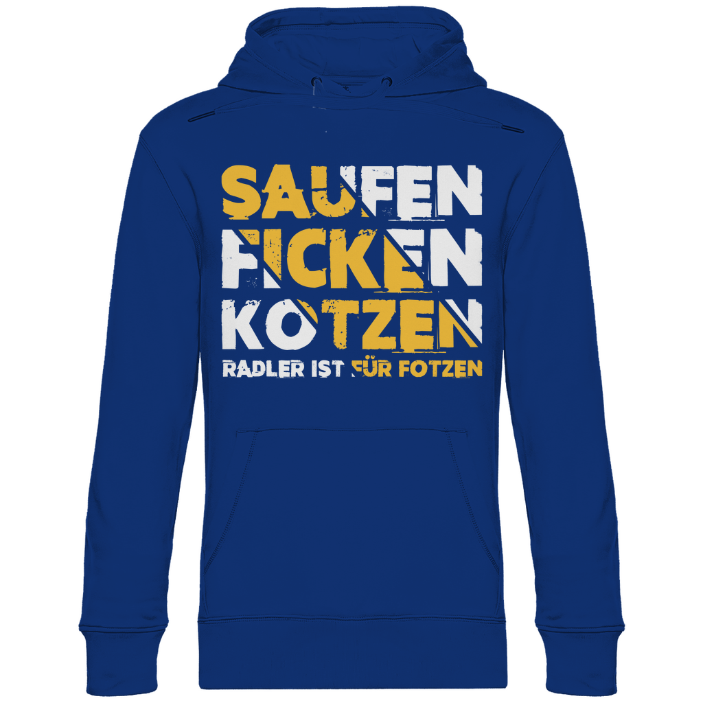 Saufen Ficken Kotzen Radler ist für Fotzen - Unisex Hoodie Royal