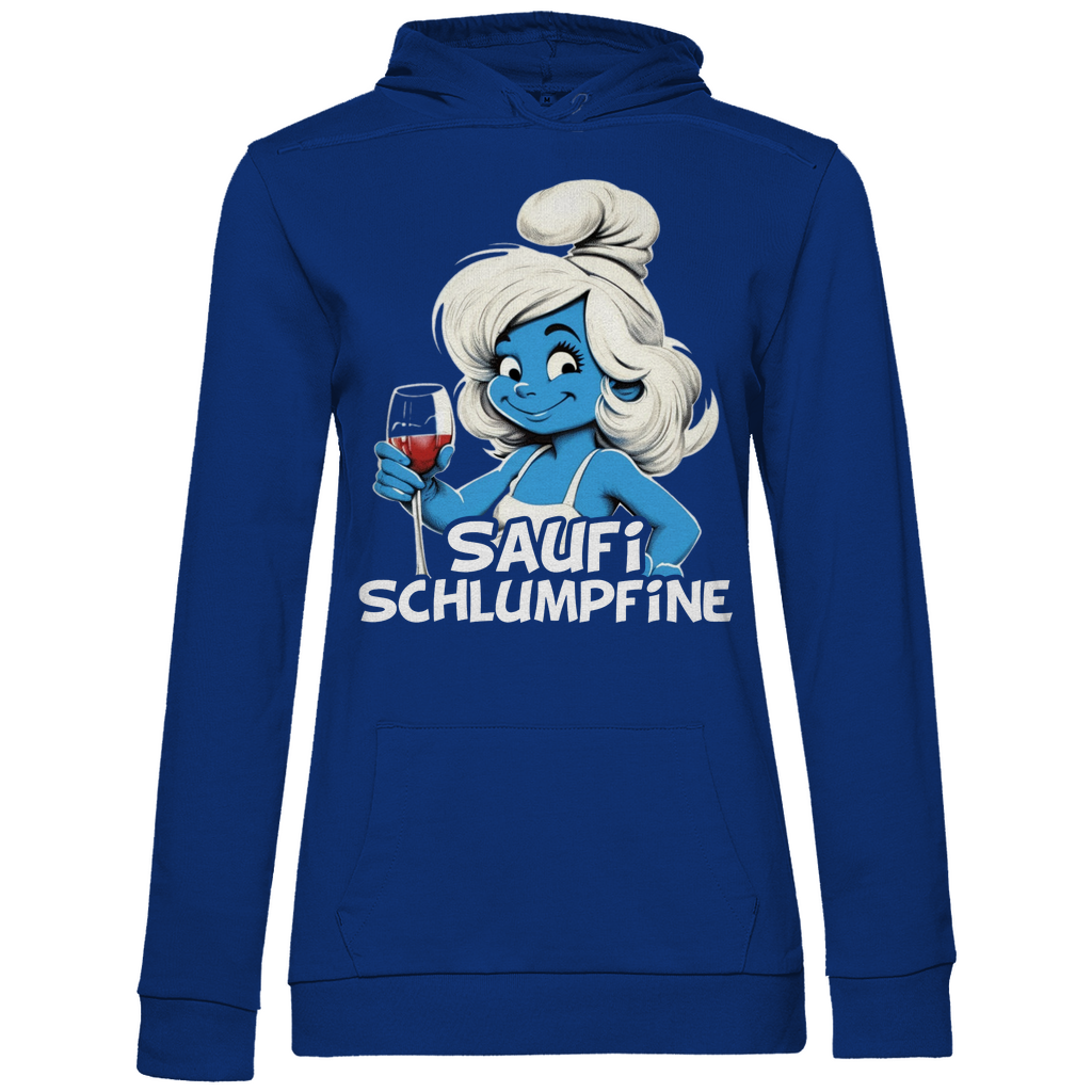 Saufi Schlumpfine Grafik - Damen Hoodie Royal