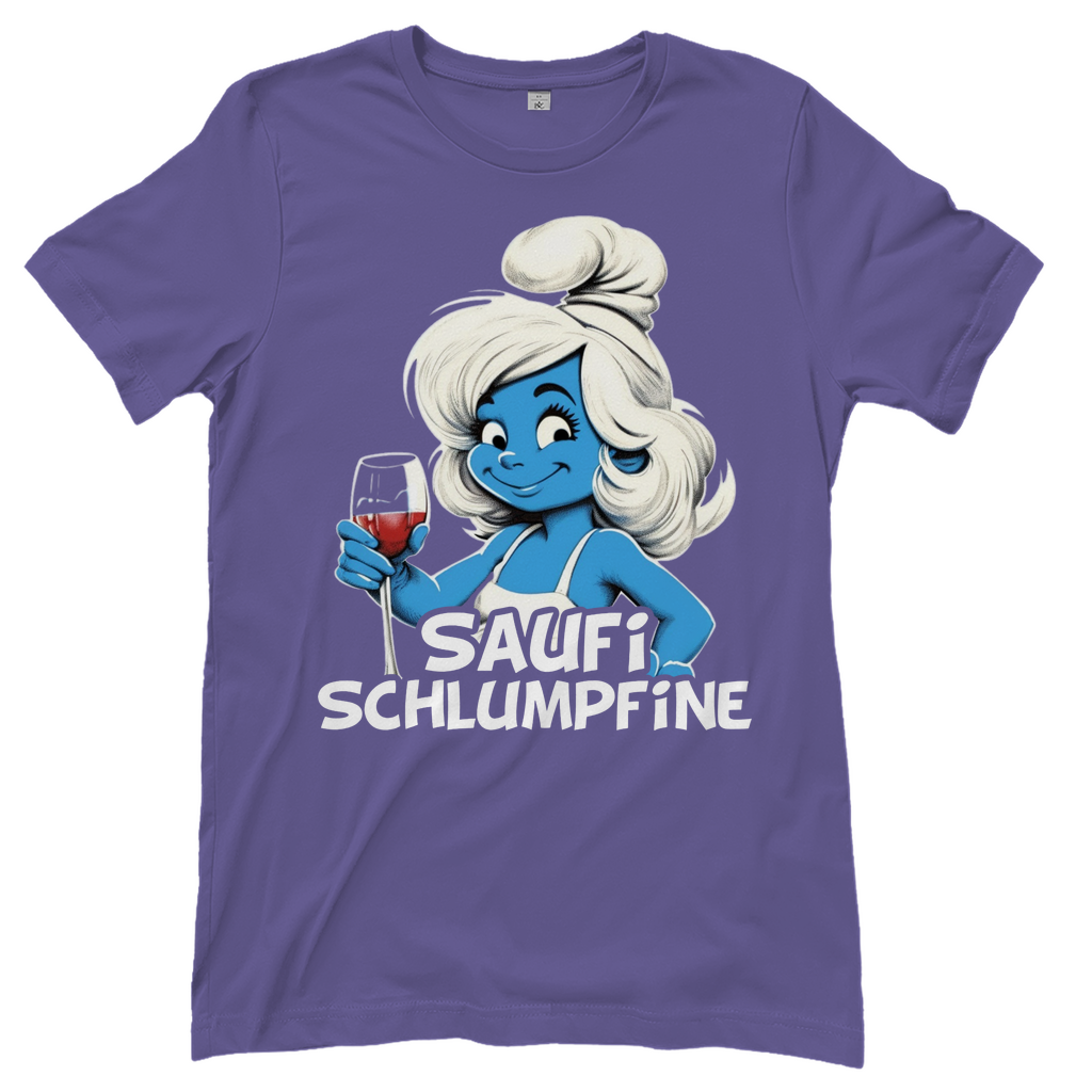 Saufi Schlumpfine Grafik - Damenshirt Millennial Lilac