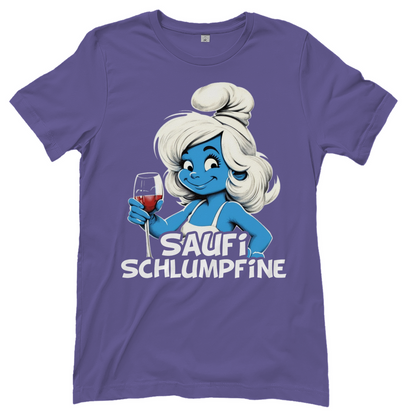 Saufi Schlumpfine Grafik - Damenshirt Millennial Lilac