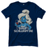 Saufi Schlumpfine Grafik - Damenshirt Navy