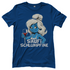 Saufi Schlumpfine Grafik - Damenshirt Royal Blue