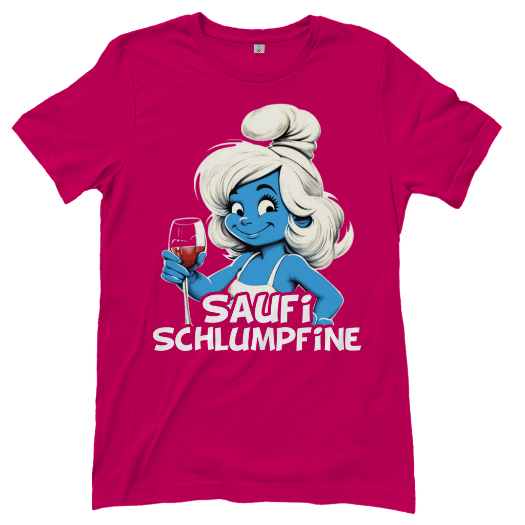 Saufi Schlumpfine Grafik - Damenshirt Sorbet