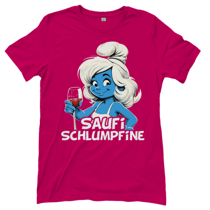 Saufi Schlumpfine Grafik - Damenshirt Sorbet