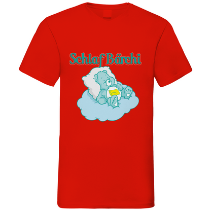 Schlaf Bärchi - Glücksbärchi - Herren V-Neck Shirt Red
