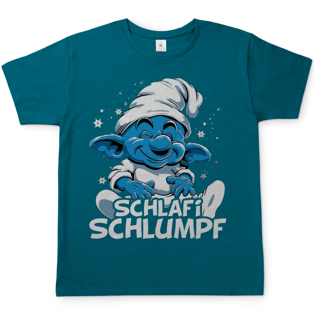 Schlafi Schlumpf Grafik - Herren Shirt Diva Blue