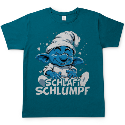 Schlafi Schlumpf Grafik - Herren Shirt Diva Blue