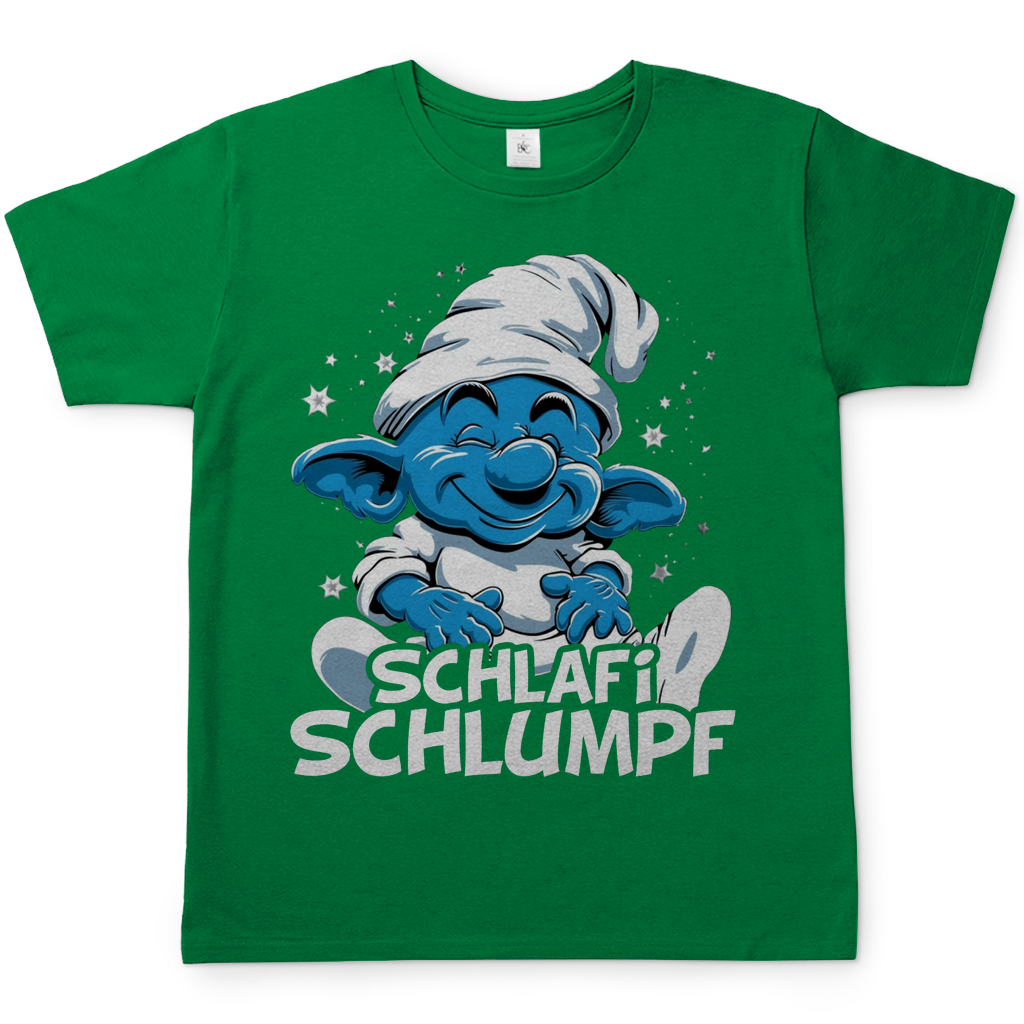 Schlafi Schlumpf Grafik - Herren Shirt Kelly Green