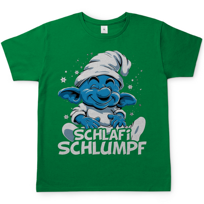 Schlafi Schlumpf Grafik - Herren Shirt Kelly Green