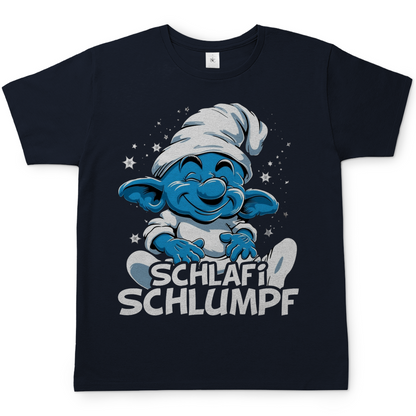 Schlafi Schlumpf Grafik - Herren Shirt Navy