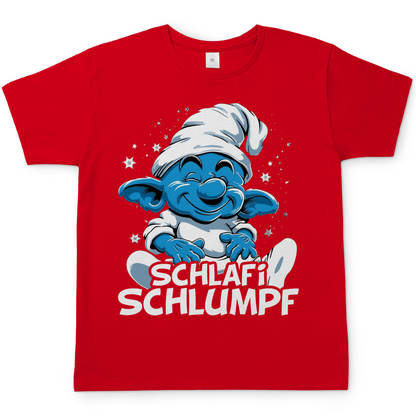 Schlafi Schlumpf Grafik - Herren Shirt Red