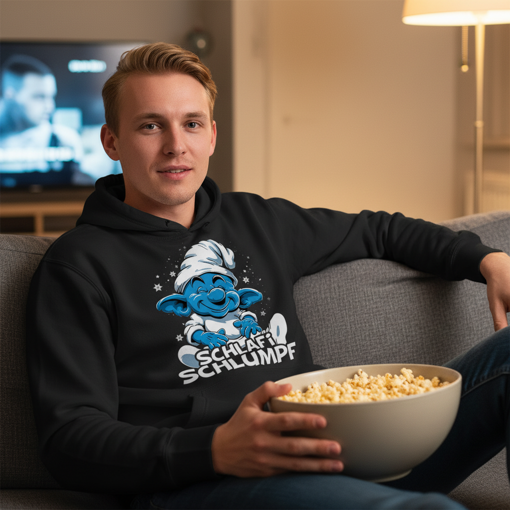 Schlafi Schlumpf Grafik - Unisex Hoodie