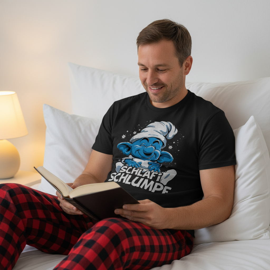 Schlafi Schlumpf Grafik - Herren Shirt