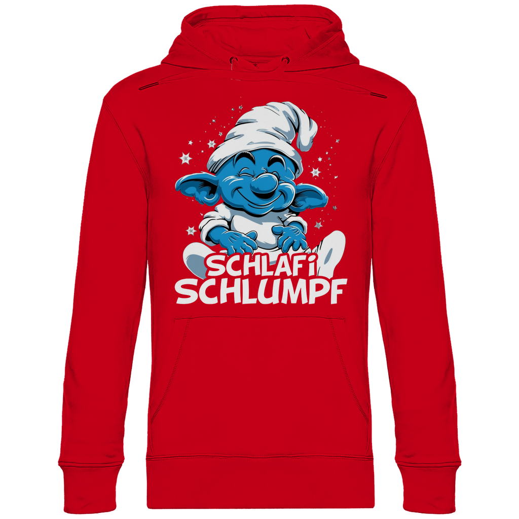 Schlafi Schlumpf Grafik - Unisex Hoodie Red