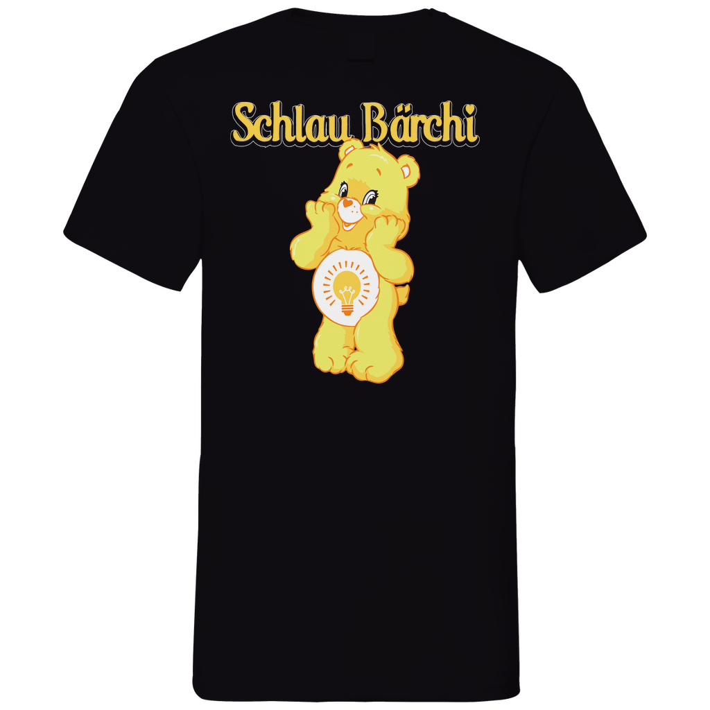 Schlau Bärchi - Glücksbärchi - Herren V-Neck Shirt Black