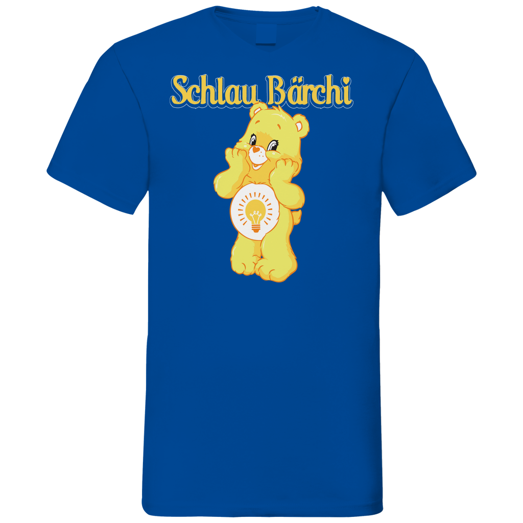 Schlau Bärchi - Glücksbärchi - Herren V-Neck Shirt Royal Blue