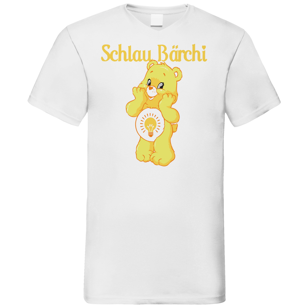 Schlau Bärchi - Glücksbärchi - Herren V-Neck Shirt White