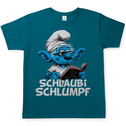Schlaubi Schlumpf Grafik - Herren Shirt Diva Blue