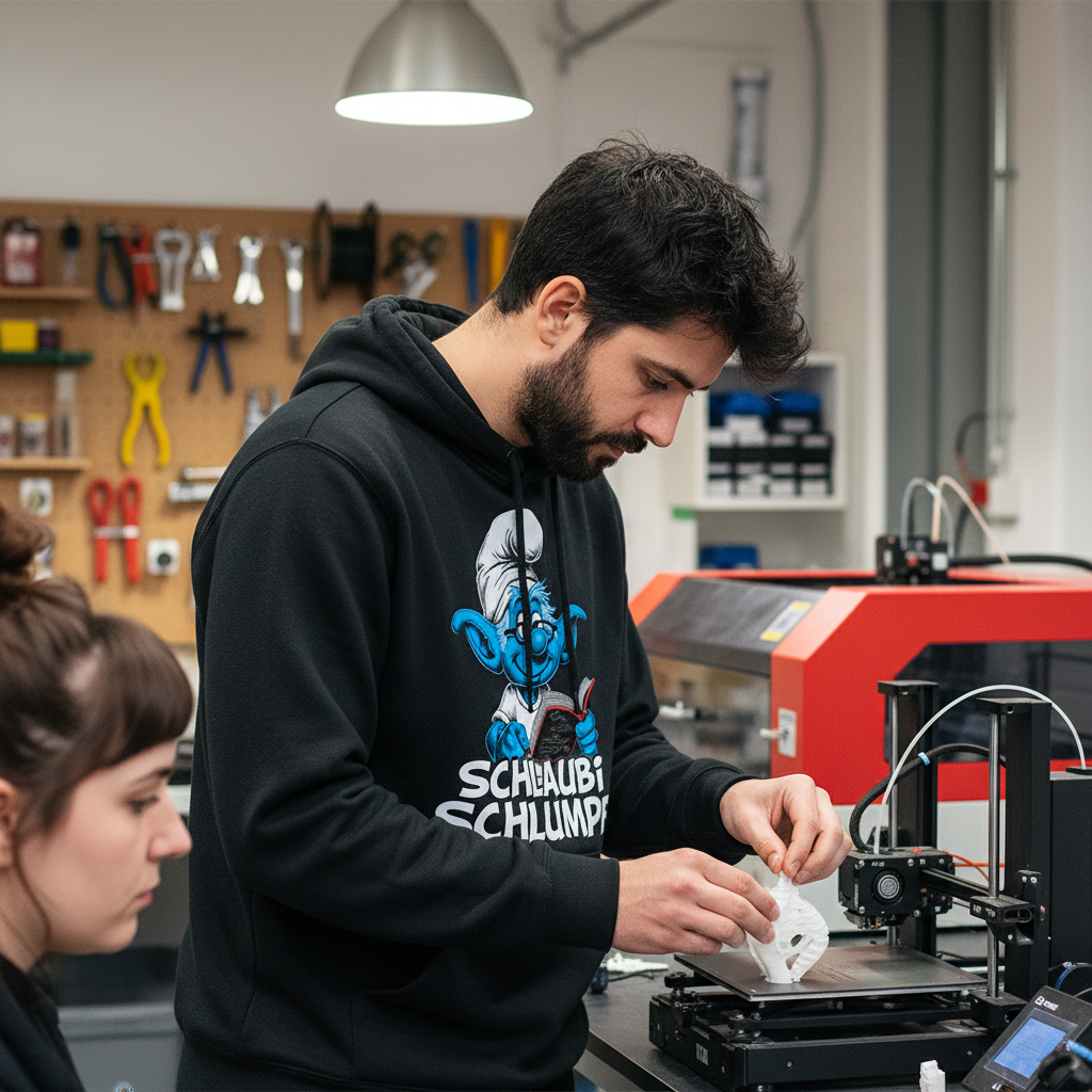 Schlaubi Schlumpf Grafik - Unisex Hoodie