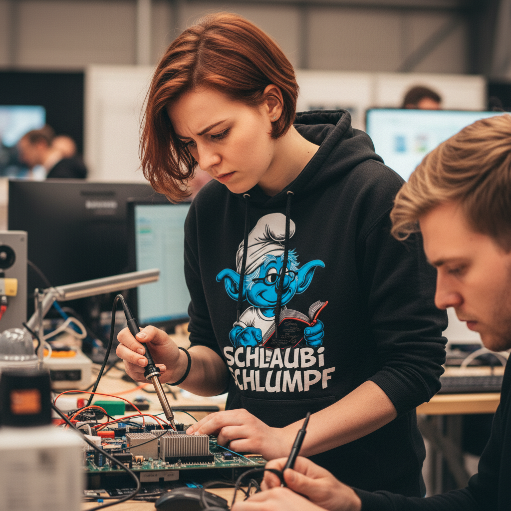 Schlaubi Schlumpf Grafik - Unisex Hoodie