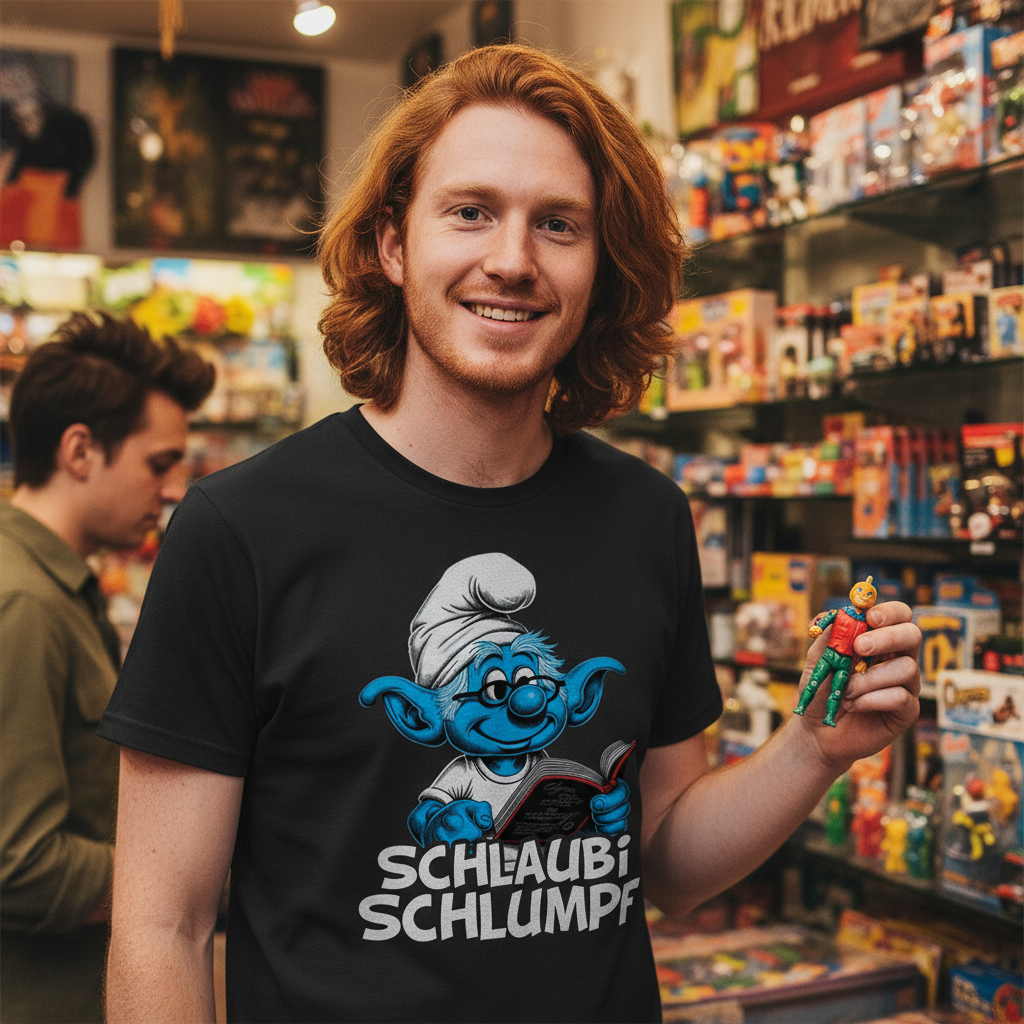 Schlaubi Schlumpf Grafik - Herren Shirt