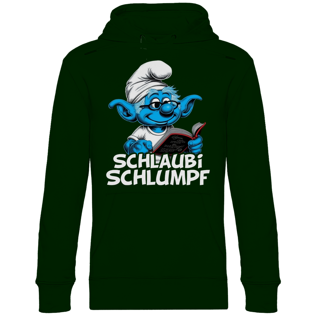 Schlaubi Schlumpf Grafik - Unisex Hoodie Forest Green