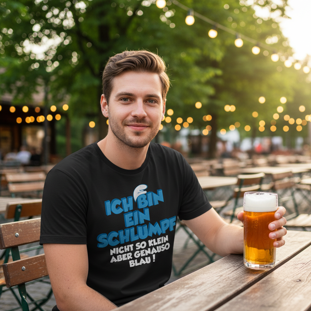 Ich bin ein Schlumpf nicht so klein aber genauso blau - Herren Shirt