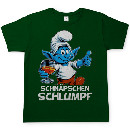 Schnäpschen Schlumpf Grafik - Herren Shirt Bottle Green