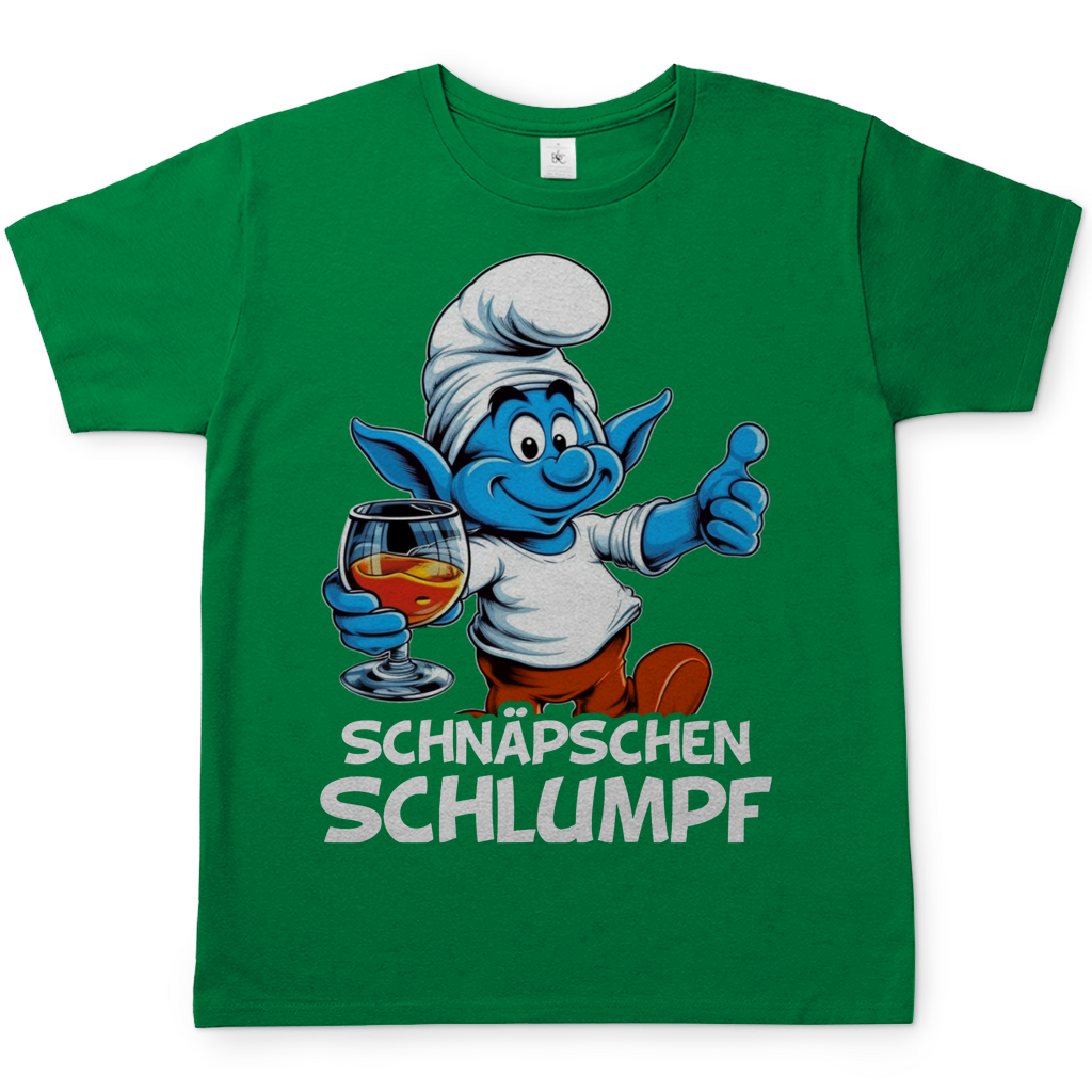 Schnäpschen Schlumpf Grafik - Herren Shirt Kelly Green