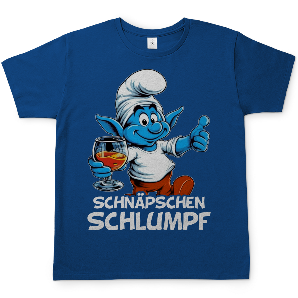 Schnäpschen Schlumpf Grafik - Herren Shirt Royal Blue