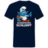 Schnäpschen Schlumpf Grafik - Herren V-Neck Shirt Navy
