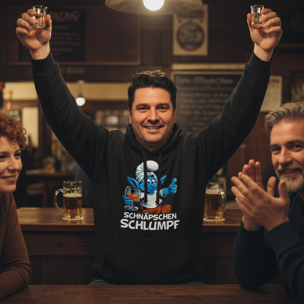 Schnäpschen Schlumpf Grafik - Unisex Hoodie