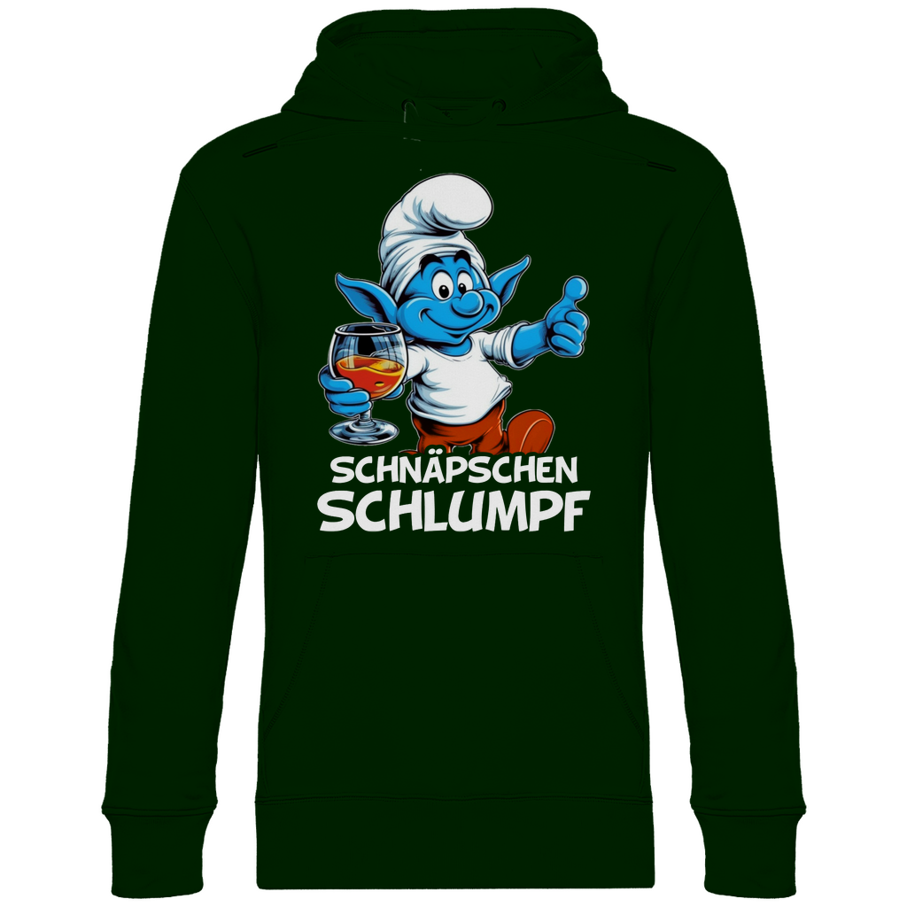 Schnäpschen Schlumpf Grafik - Unisex Hoodie Forest Green