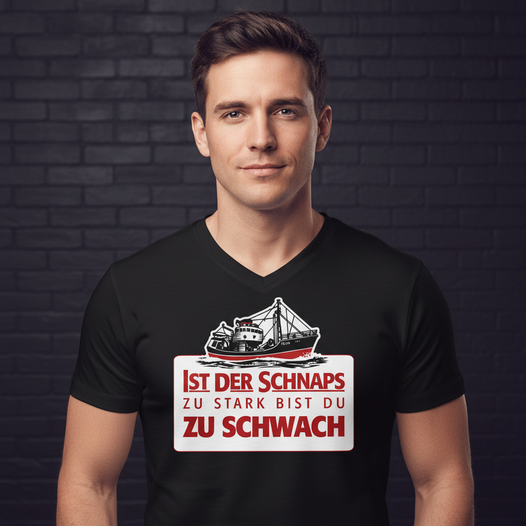 Ist der Schnaps zu stark bist du zu schwach - Herren V-Neck Shirt