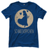 Royal Blue Frauen Shirt mit Schneewittchen Parodie Schneekippchen Raucher Design, Frontansicht