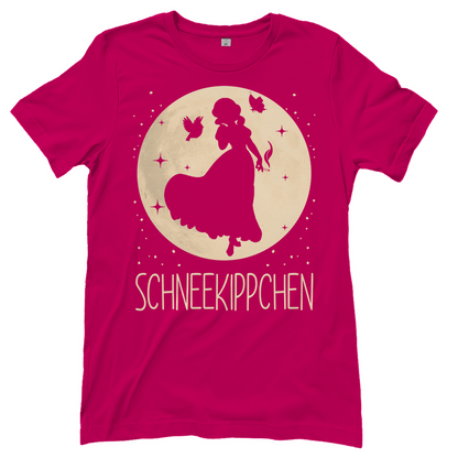 Rosa Statement Shirt Frauen mit Schneekippchen Disney-Parodie witzig, Frontansicht