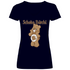 Schoko Bärchi - Glücksbärchi - V-Neck Damenshirt Deep Navy