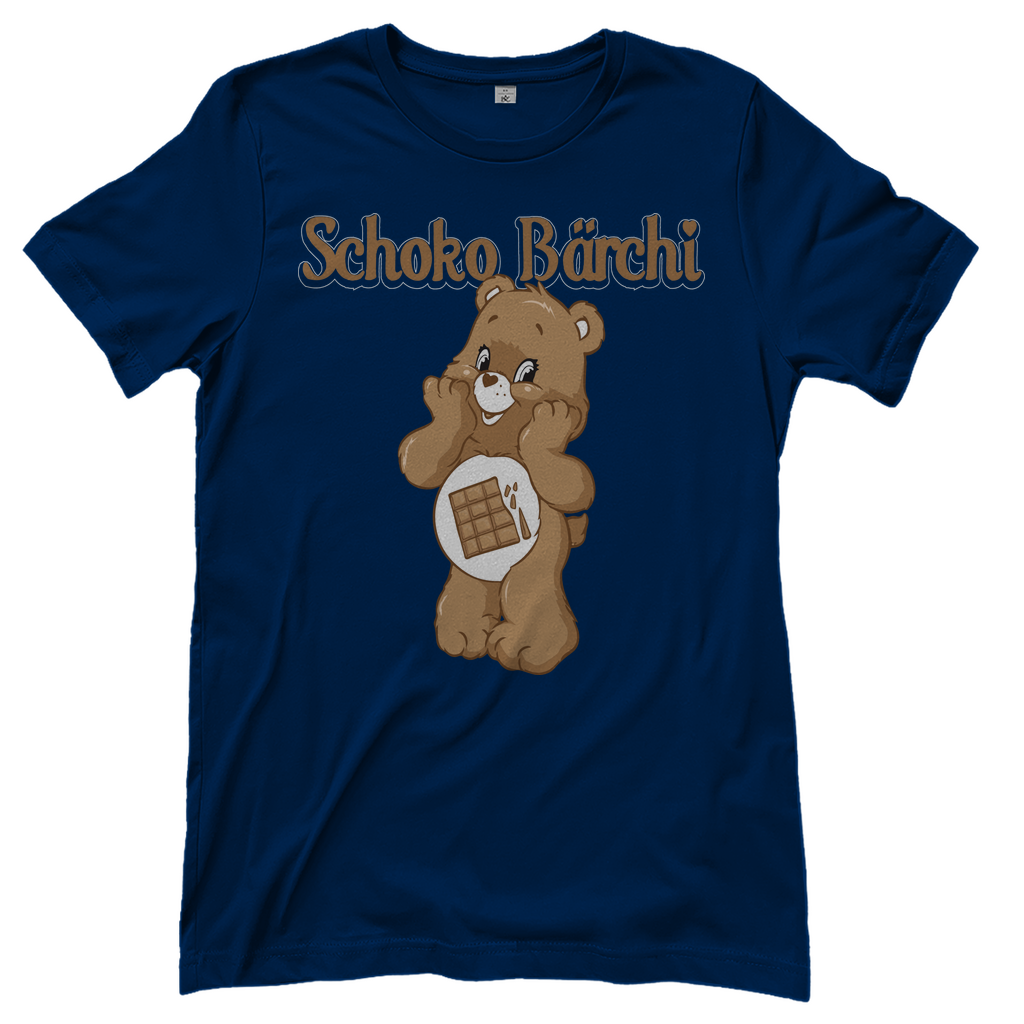 Schoko Bärchi - Glücksbärchi - Damenshirt Navy