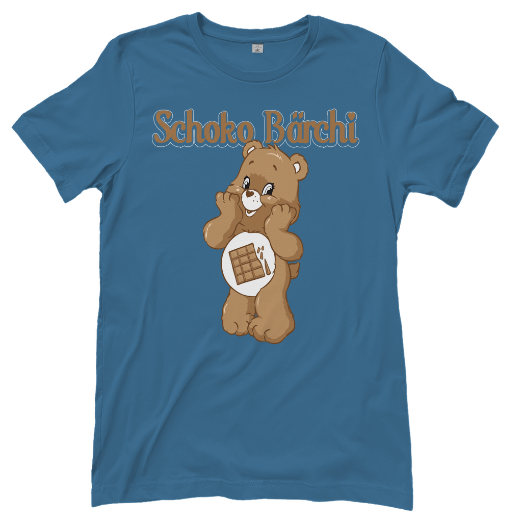 Schoko Bärchi - Glücksbärchi - Damenshirt Stone Blue