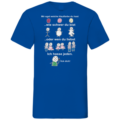Mir egal welche Hautfarbe du hast - Herren V-Neck Shirt Royal Blue