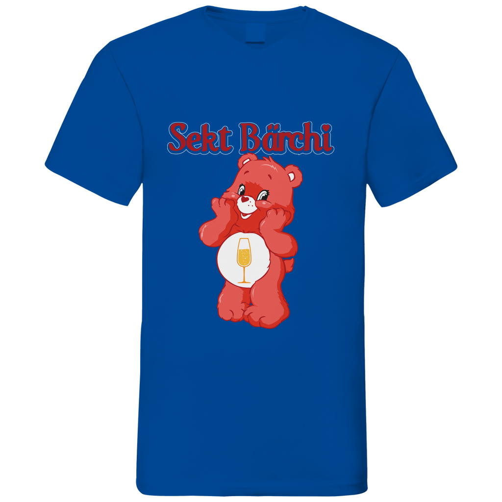 Sekt Bärchi - Glücksbärchi - Herren V-Neck Shirt Royal Blue