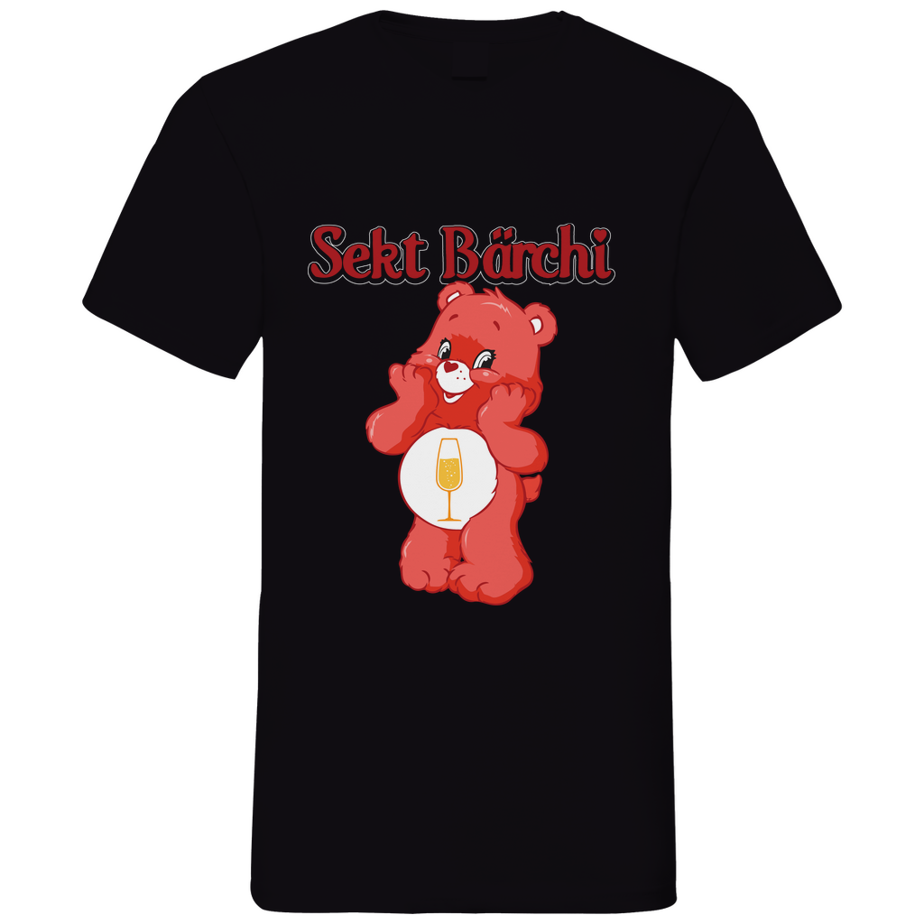 Sekt Bärchi - Glücksbärchi - Herren V-Neck Shirt Black