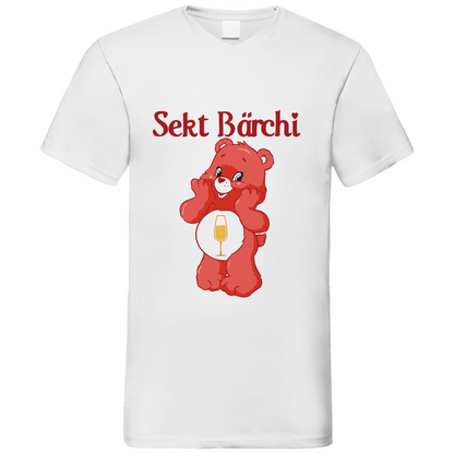 Sekt Bärchi - Glücksbärchi - Herren V-Neck Shirt White