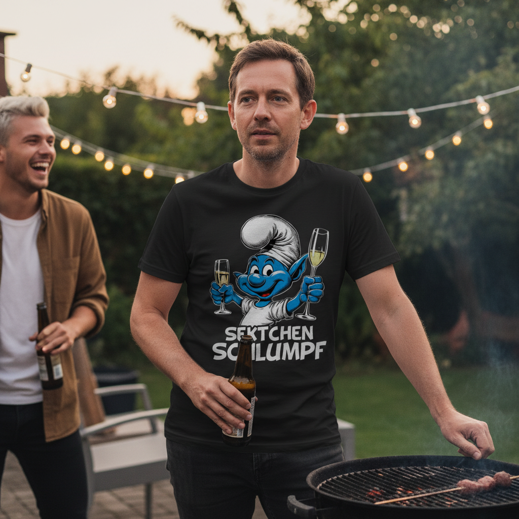 Sektchen Schlumpf Grafik - Herren Shirt