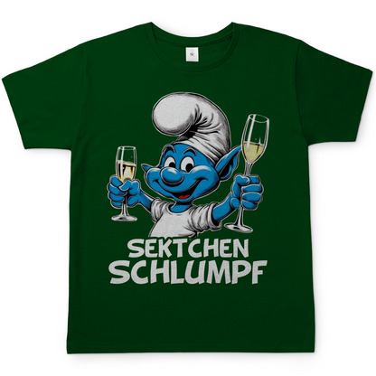 Sektchen Schlumpf Grafik - Herren Shirt Bottle Green