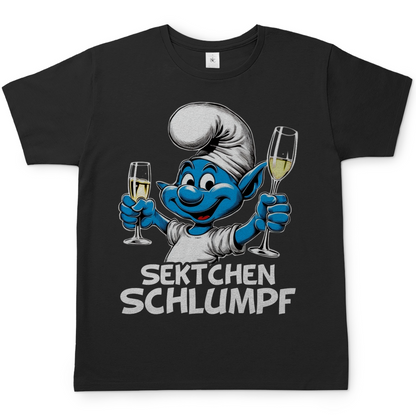 Sektchen Schlumpf Grafik - Herren Shirt Black