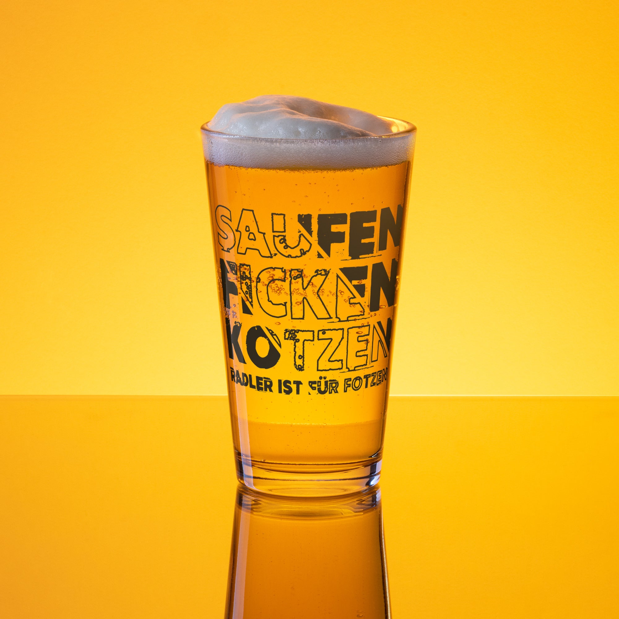 Saufen F*cken Kotzen - Pint-Glas Default Title