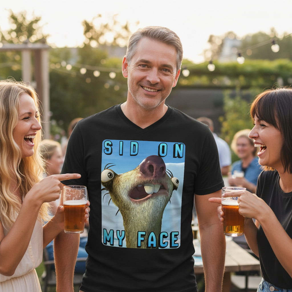 SID ON MY FACE - Herren V-Neck T-Shirt