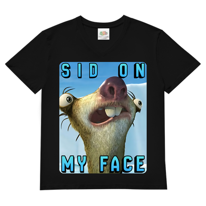 SID ON MY FACE - Herren V-Neck T-Shirt Black